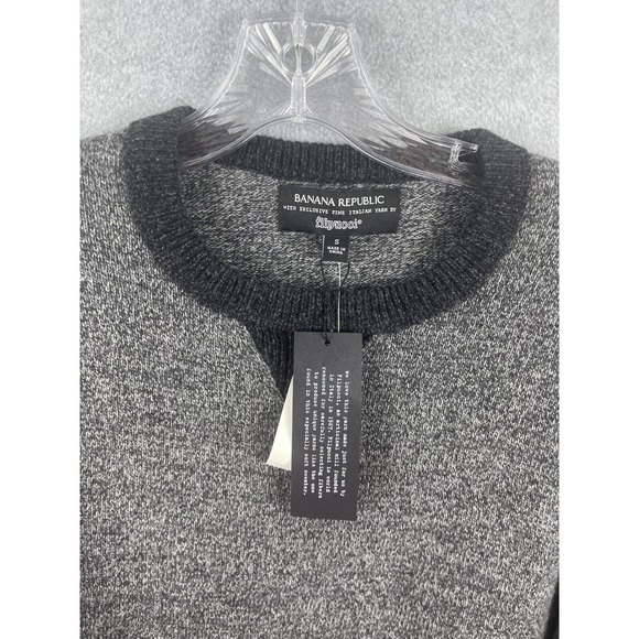 Banana Republic Sweater Mens S Gray Crew Neck Long Sleeve Pullover Filpucci Yarn - Picture 4 of 8